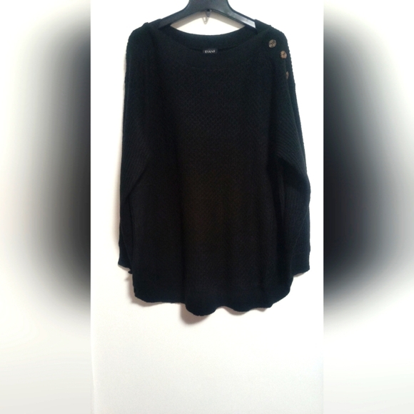 New Black Knitted Sweater / Size 2X - Picture 1 of 9